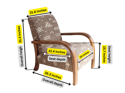 Mid Century Kilim Rug Chair