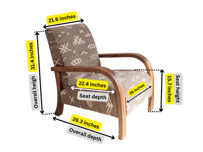 Mid century Chair - Berber Symbols