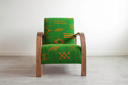 Moroccan Kilim Chair - Berber Symbols