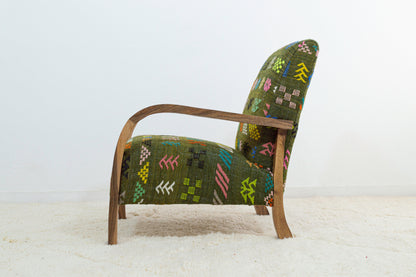 Mid Century Chair - Green Olive