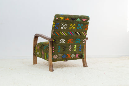 Mid Century Chair - Green Olive