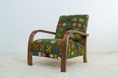 Mid Century Chair - Green Olive