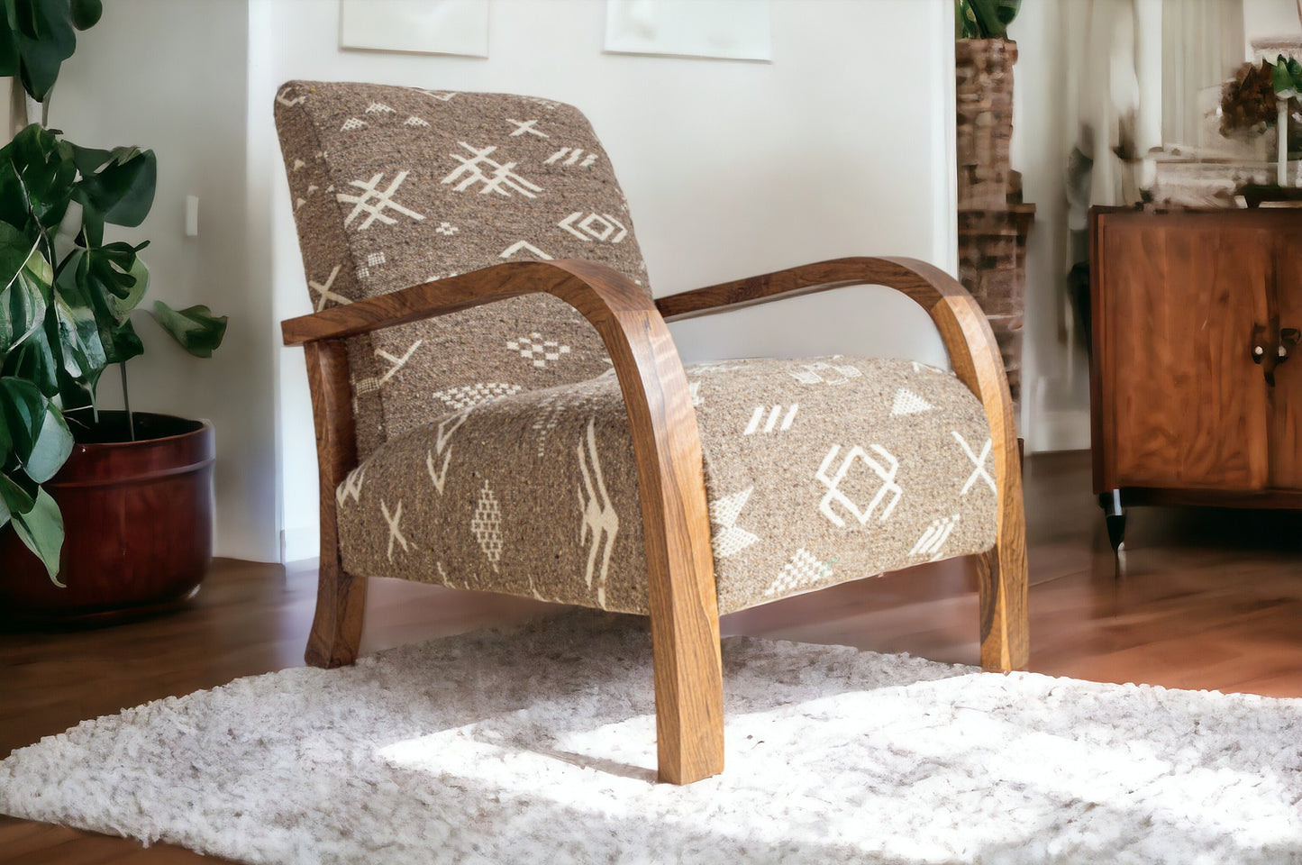 Mid century Chair - Berber Symbols