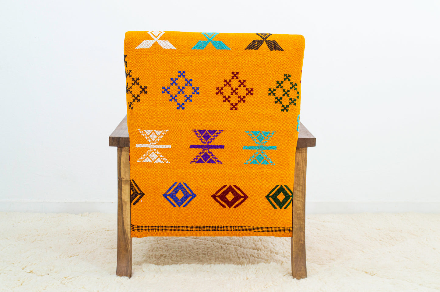 Midcentury Rug Chair - Orange