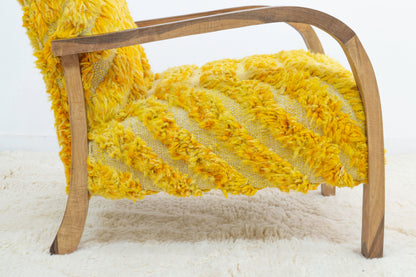 Midcentury Rug Chair - Yellow