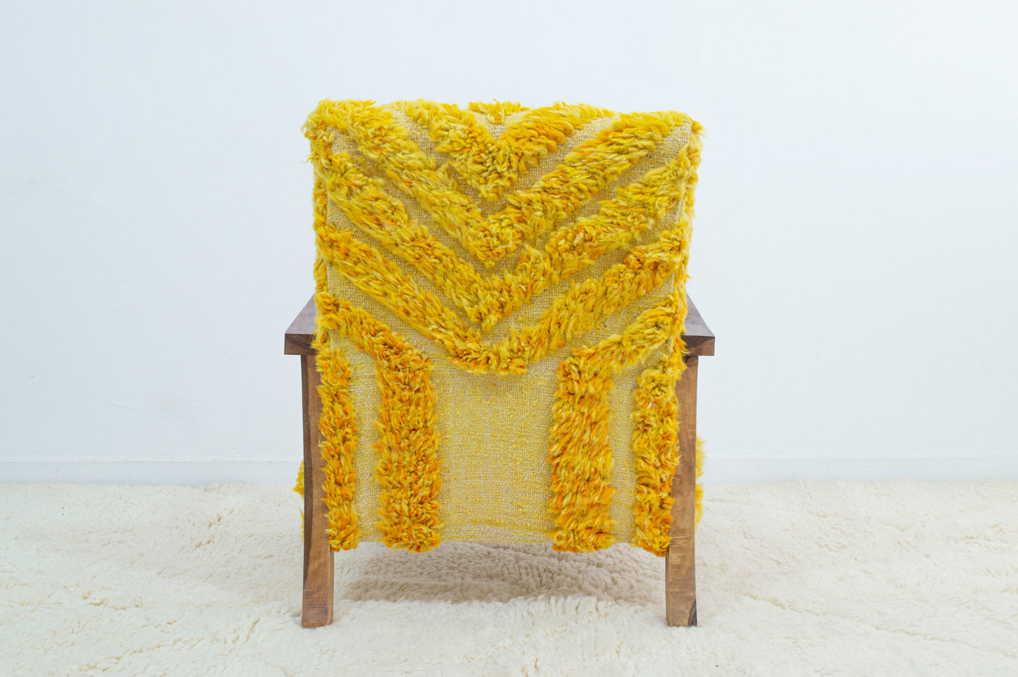 Midcentury Rug Chair - Yellow