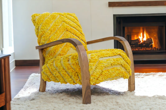 Midcentury Rug Chair - Yellow