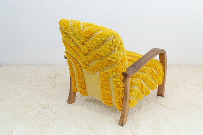 Midcentury Rug Chair - Yellow